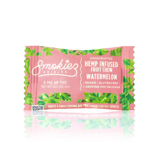 Watermelon 5mg Hemp Delta-9 Single Piece Fruit Chews - 5 pieces