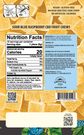CBD Fruit Chews - Blue Raspberry