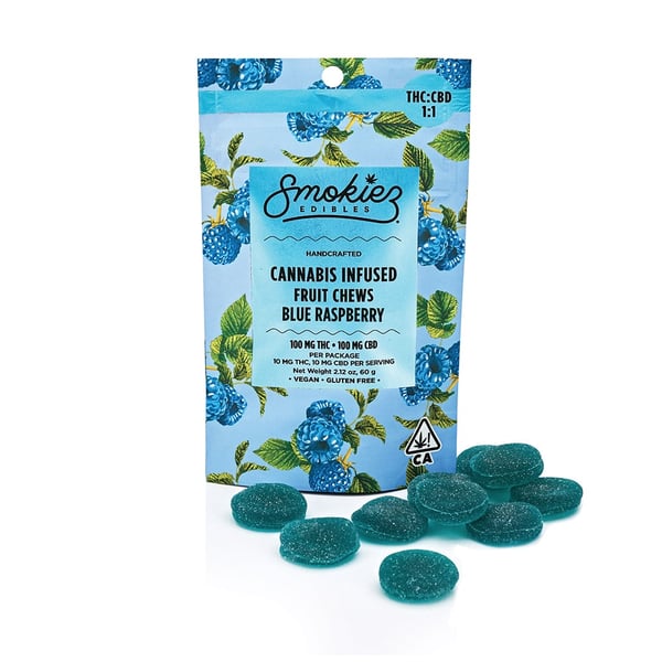 1:1 Blue Raspberry [10pk] (100mg CBD/100mg THC)