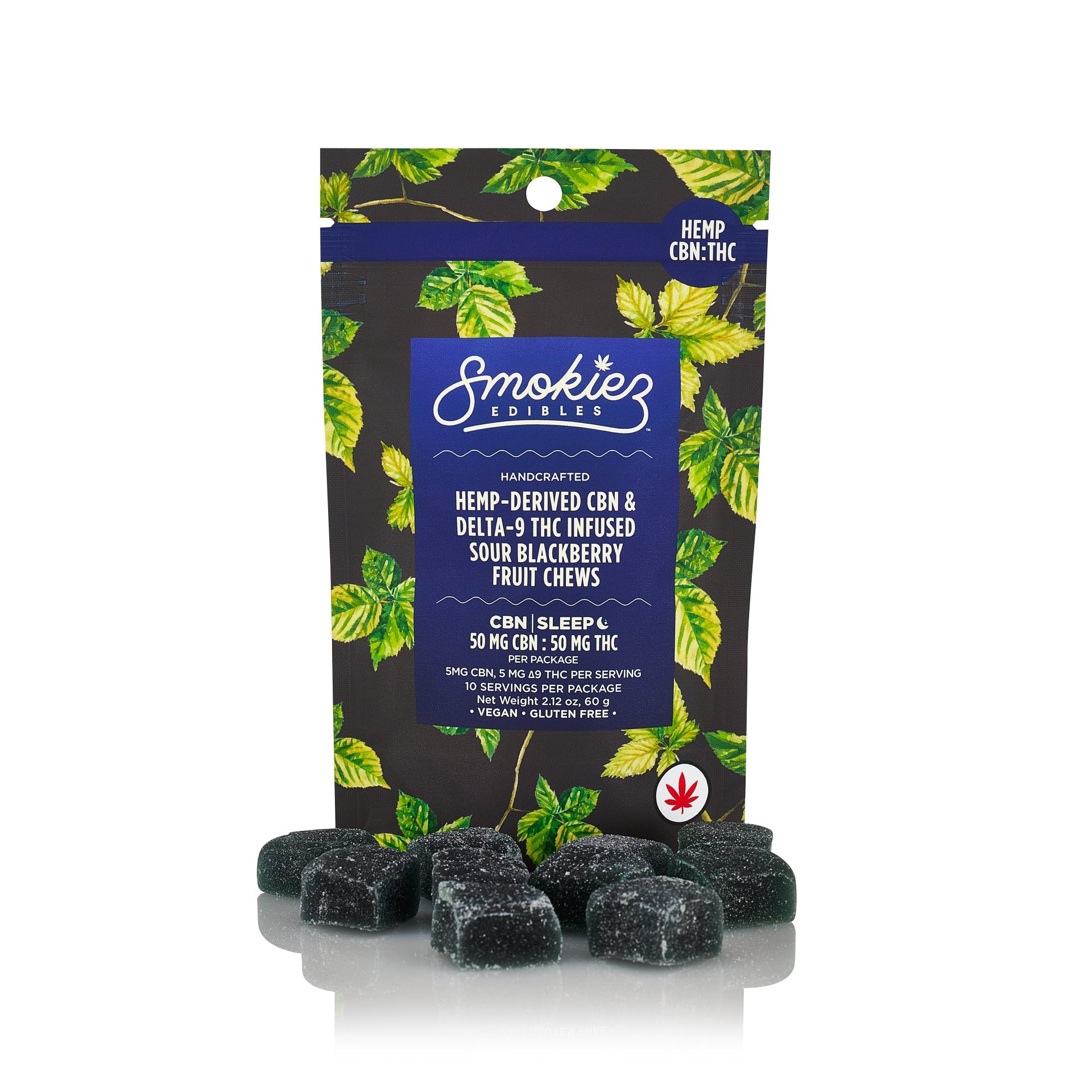 Sour Blackberry 10pk 50mg Hemp Delta-9:CBN Gummies